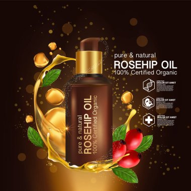 Gül kalça yağı doğal kozmetik cilt bakımı