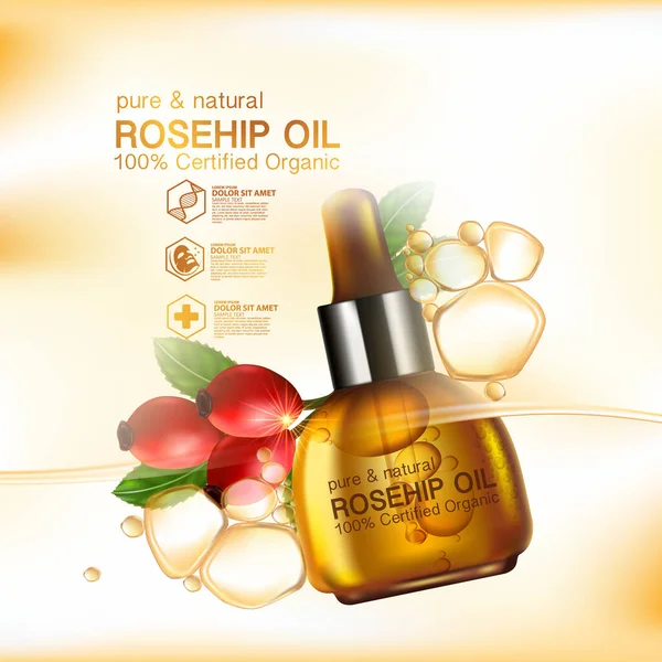 Gül kalça yağı doğal kozmetik cilt bakımı