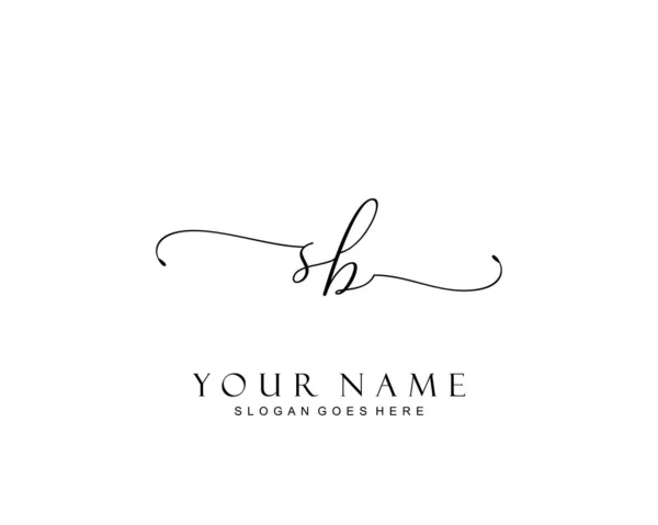 Úvodní Beauty Monogram Elegantní Logo Design Rukopisné Logo Počátečním Podpisem — Stockový vektor