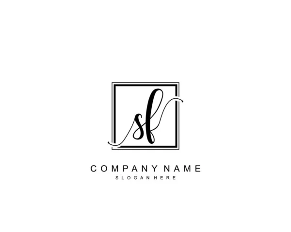 Monograma Beleza Inicial Design Logotipo Elegante Logotipo Caligrafia Assinatura Inicial —  Vetores de Stock