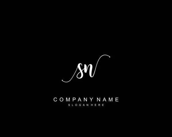 Initial Schönheit Monogramm Und Elegantes Logo Design Handschrift Logo Der — Stockvektor