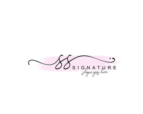 Ursprüngliche Schönheitsmonogramm Und Elegantes Logo Design Handschrift Logo Der Erstunterschrift — Stockvektor
