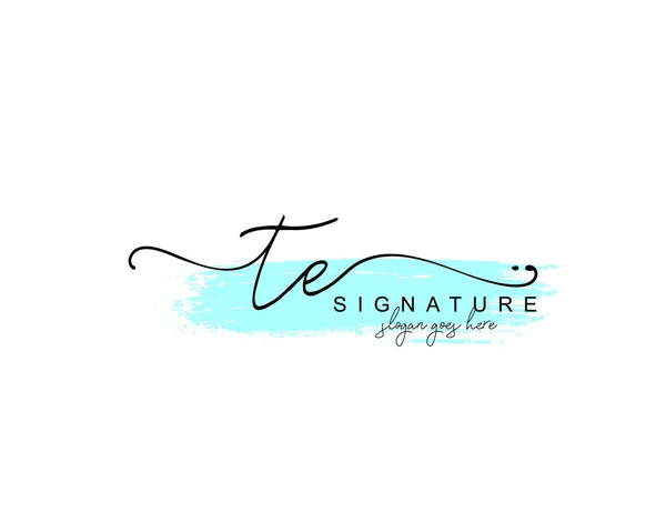 Monogramme Beauté Initial Design Élégant Logo Logo Manuscrit Signature Initiale — Image vectorielle