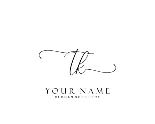 Początkowy Monogram Piękności Elegancki Projekt Logo Logo Pisma Początkowego Ślub — Wektor stockowy