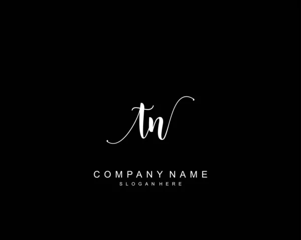 Initial Beauty Monogram Elegant Logo Design Handwriting Logo Initial Signature — Stock Vector