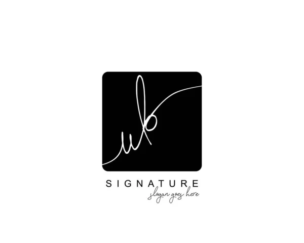 Первоначальная Монограмма Красоты Элегантный Дизайн Логотипа Почерк Логотип Первоначальной Подписи — стоковый вектор