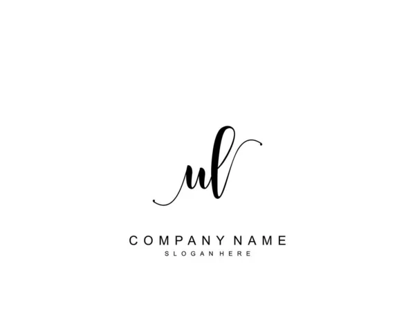 Monogramme Beauté Initial Design Élégant Logo Logo Manuscrit Signature Initiale — Image vectorielle