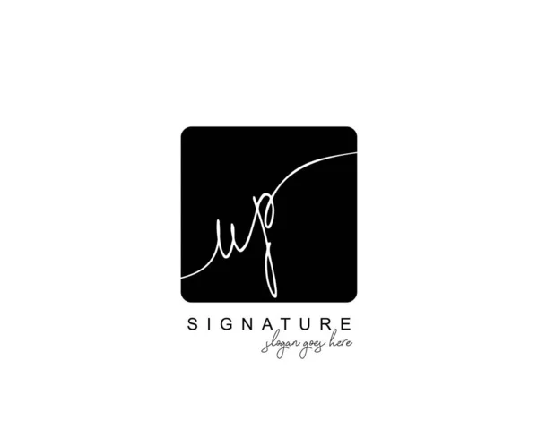 Initial Skönhet Monogram Och Elegant Logotyp Design Handstil Logotyp Första — Stock vektor