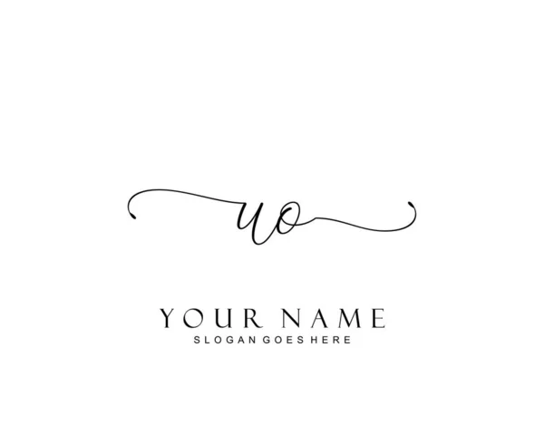 Ursprüngliche Schönheit Monogramm Und Elegantes Logo Design Handschrift Logo Der — Stockvektor