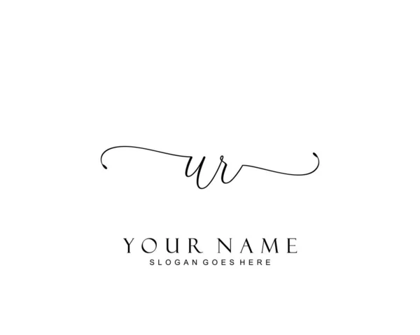 Monogramme Beauté Initial Design Élégant Logo Logo Manuscrit Signature Initiale — Image vectorielle