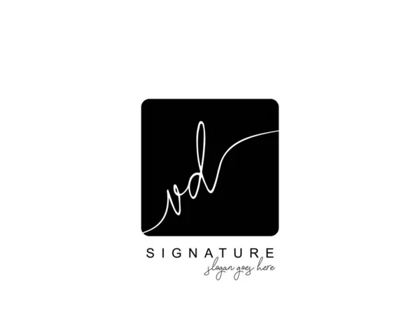 Initial Beauty Monogram Elegant Logo Design Handwriting Logo Initial Signature — Stock Vector