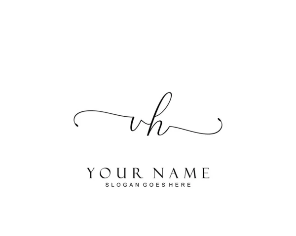 Początkowy Monogram Piękności Elegancki Projekt Logo Logo Pisma Początkowego Podpisu — Wektor stockowy