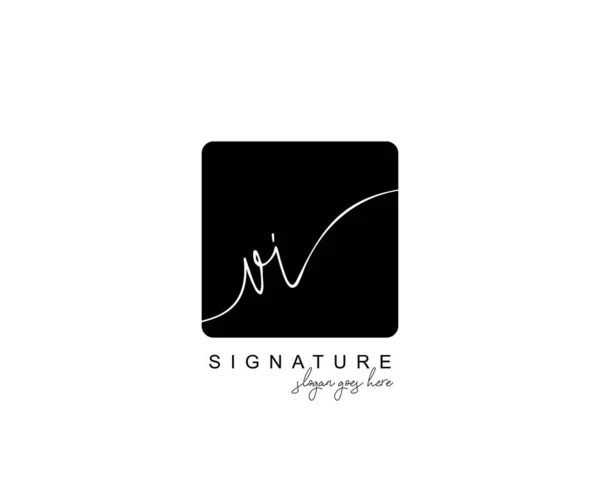 Initial Beauty Monogram Elegant Logo Design Handwriting Logo Initial Signature — Stock Vector