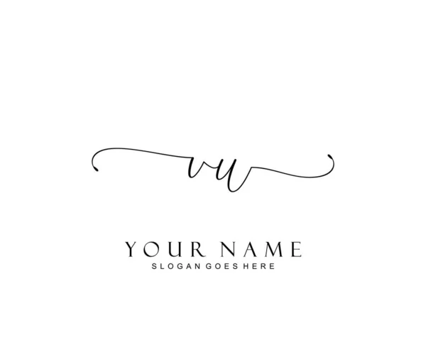 Początkowy Monogram Piękności Elegancki Projekt Logo Logo Pisma Początkowego Ślub — Wektor stockowy