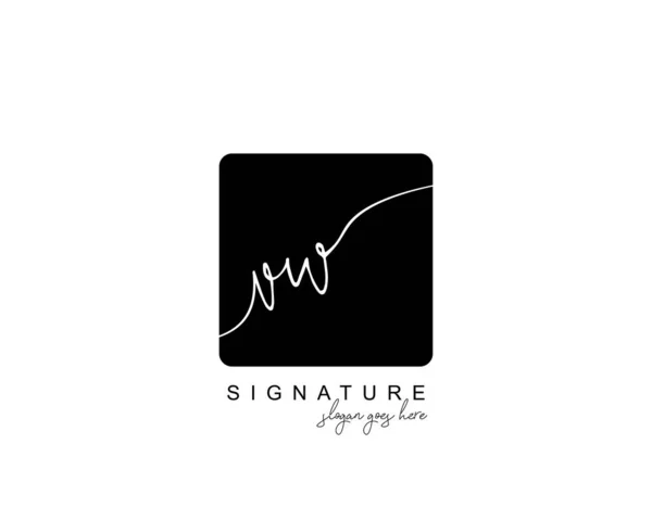Ursprüngliches Schönheitsmonogramm Und Elegantes Logo Design Handschrift Logo Der Erstsignatur — Stockvektor