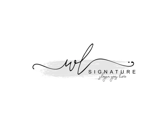 Initial Schönheit Monogramm Und Elegantes Logo Design Handschrift Logo Der — Stockvektor