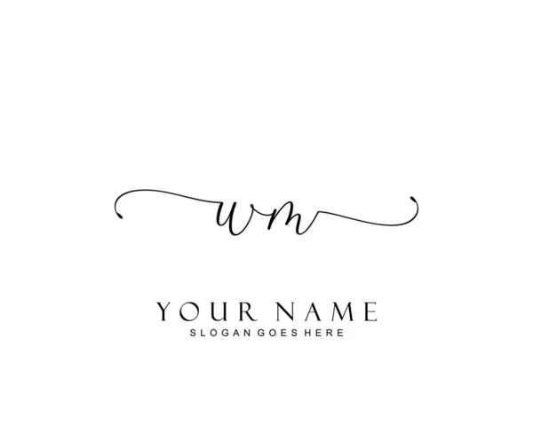 Monograma Inițială Frumusețe Designul Elegant Logo Ului Logo Scrisului Mână — Vector de stoc