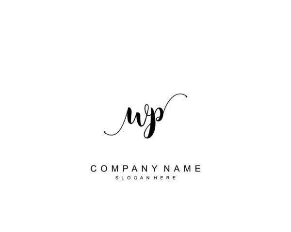 Initial Beauty Monogram Elegant Logo Design Handwriting Logo Initial Signature — Stock Vector