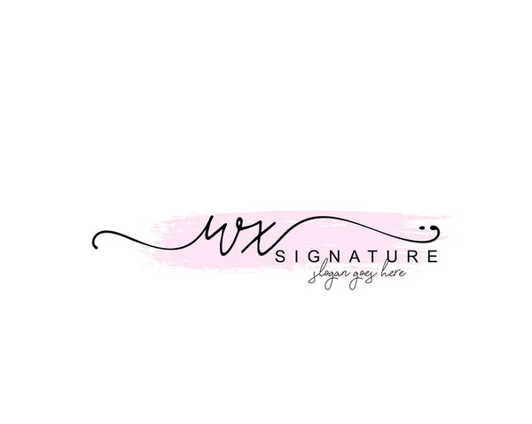 Initial Beauty Monogram Elegant Logo Design Handwriting Logo Initial Signature — Stock Vector