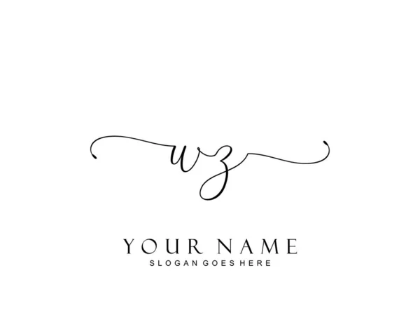 Innledende Monogram Elegant Logo Håndskriftslogo Første Signatur Bryllup Mote Blomsterdekorasjon – stockvektor