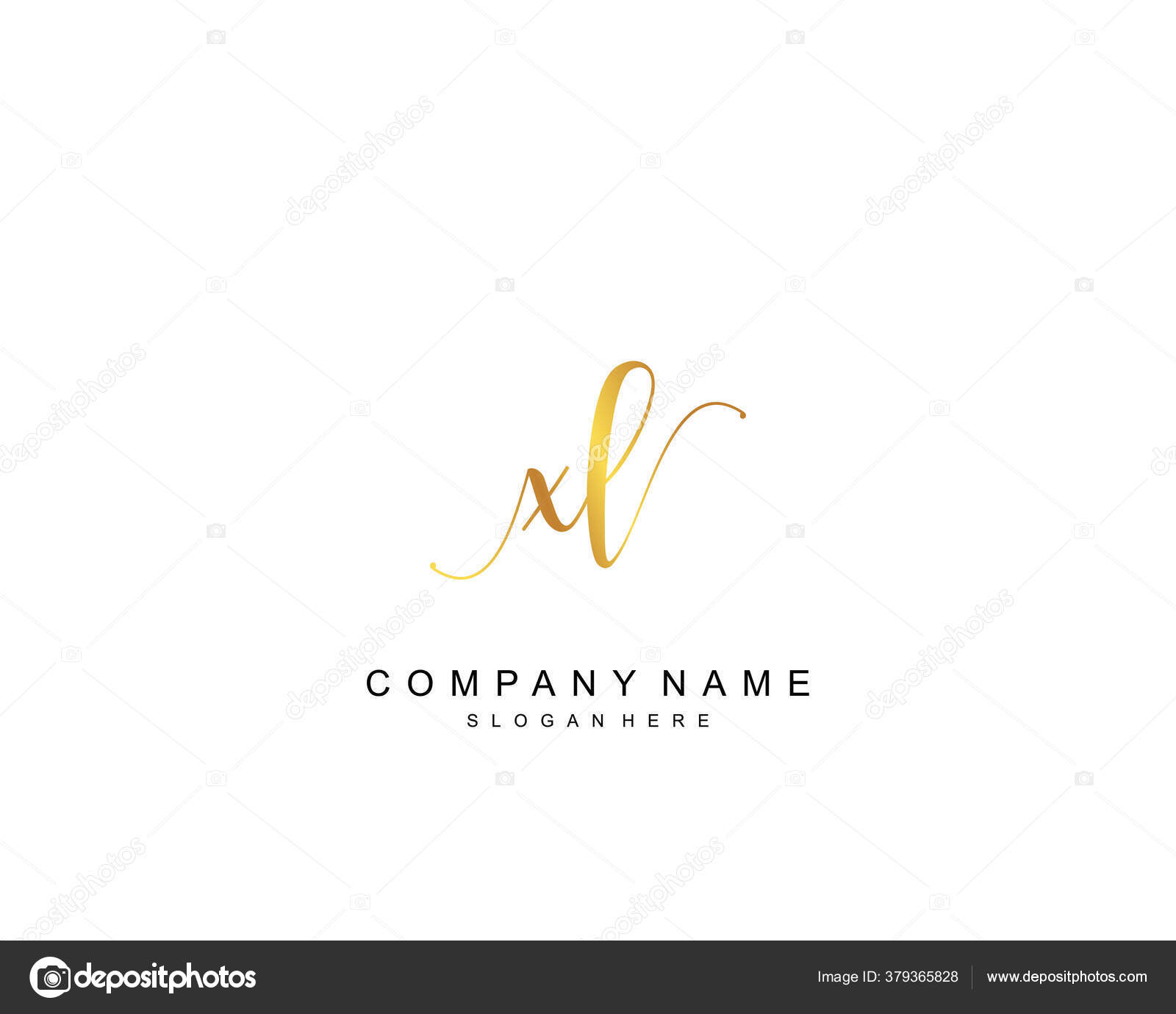 Initial Beauty Monogram Elegant Logo Design Handwriting Logo Initial  Signature Stock Vector by ©SATURDAYNIGHT_DESIGN_AND_BRANDING 373960222