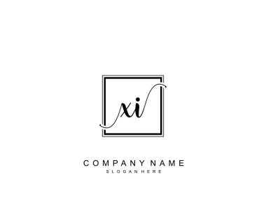 İlk XI güzellik monogramı ve zarif logo tasarımı, ilk imzadan oluşan el yazısı logosu, düğün, moda, çiçekli ve yaratıcı şablona sahip botanik..