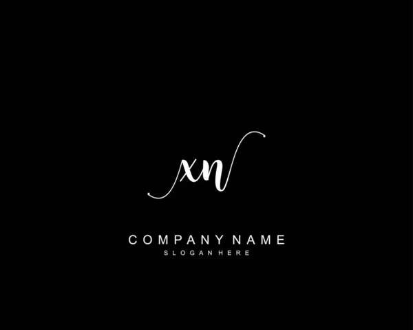 Initial Beauty Monogram Elegant Logo Design Handwriting Logo Initial Signature — Stock Vector