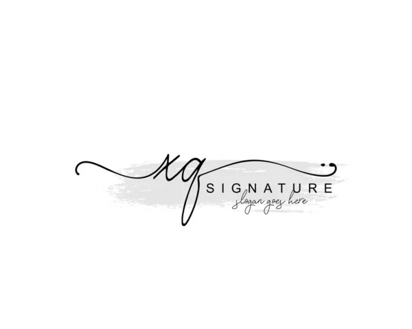 Monogramme Beauté Initial Design Élégant Logo Logo Manuscrit Signature Initiale — Image vectorielle