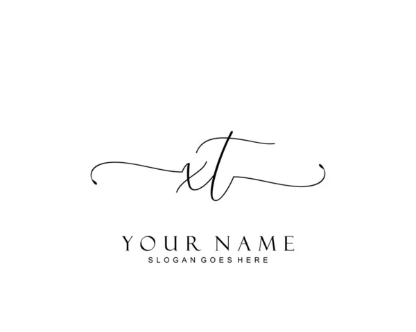 Początkowy Monogram Piękno Elegancki Projekt Logo Logo Pisma Początkowego Podpisu — Wektor stockowy