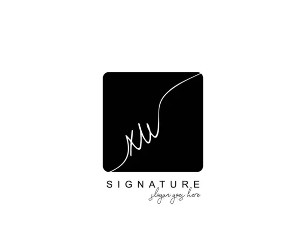 Monogramme Beauté Initial Design Élégant Logo Logo Manuscrit Signature Initiale — Image vectorielle