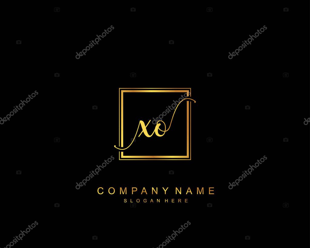 Initial XO beauty monogram and elegant logo design, handwriting logo of initial signature, wedding, fashion, floral and botanical with creative template.