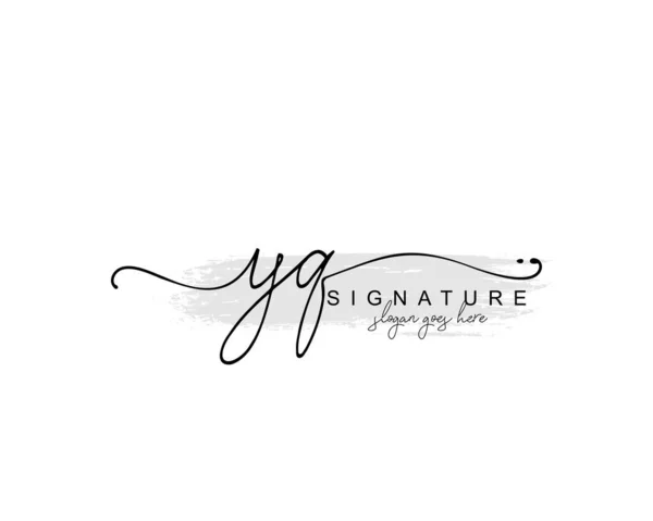 Initial Beauty Monogram Elegant Logo Design Handwriting Logo Initial Signature — Stock Vector