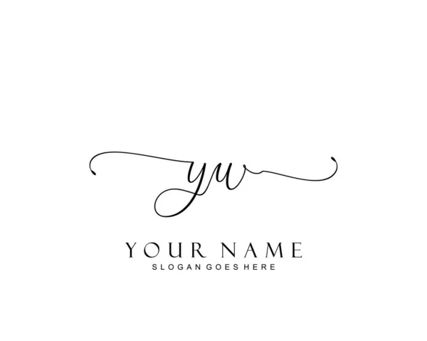 Initial Beauty Monogram Elegant Logo Design Handwriting Logo Initial Signature — Stock Vector