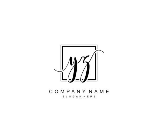 Initial Beauty Monogram Elegant Logo Design Handwriting Logo Initial Signature — Stock Vector