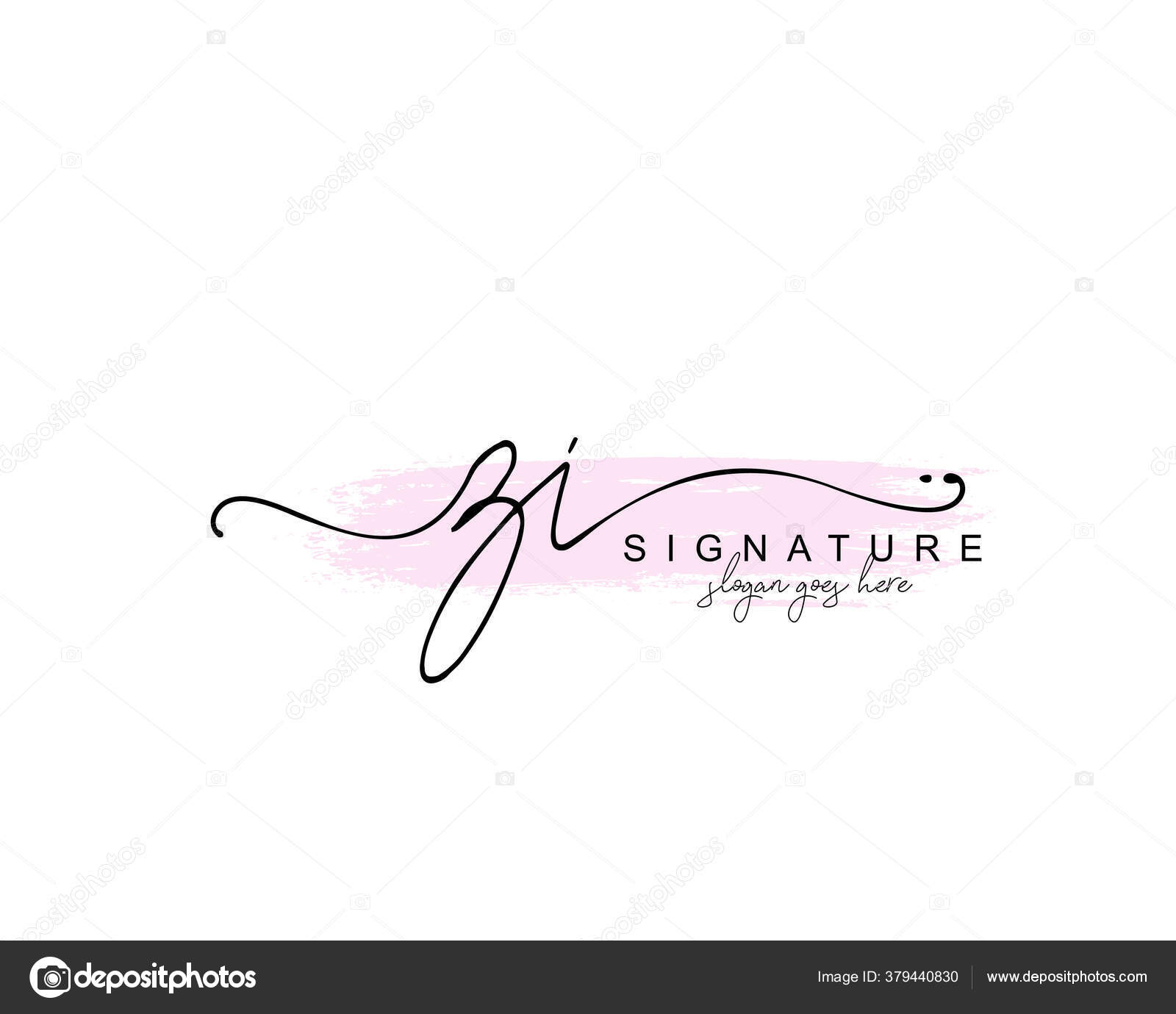 Initial Beauty Monogram Elegant Logo Design Handwriting Logo Initial  Signature Stock Vector by ©Alcotra 349668242