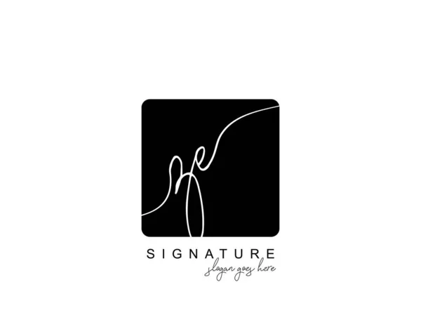 Monograma Belleza Inicial Diseño Logotipo Elegante Logotipo Escritura Mano Firma — Archivo Imágenes Vectoriales