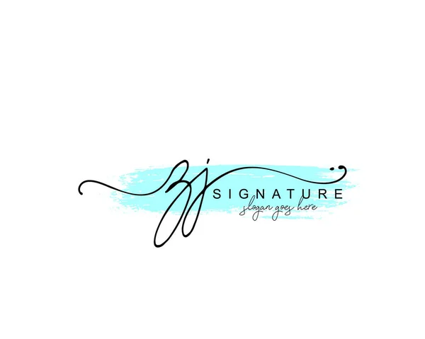 Initial Schönheitsmonogramm Und Elegantes Logo Design Handschrift Logo Der Erstunterschrift — Stockvektor