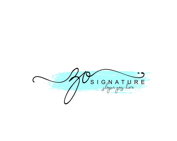 Initial Beauty Monogram Elegant Logo Design Handwriting Logo Initial Signature — Stock Vector