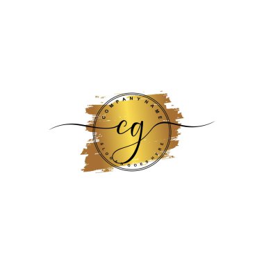 İlk harf CG güzellik logo vektörü