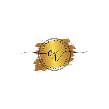İlk harf CX güzellik el yazısı logo vektörü