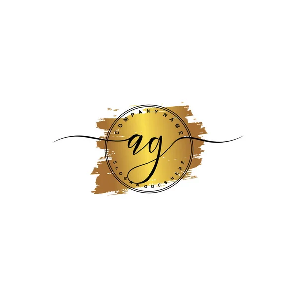 Initial Letter Beauty Handwriting Logo Vector — Stock Vector