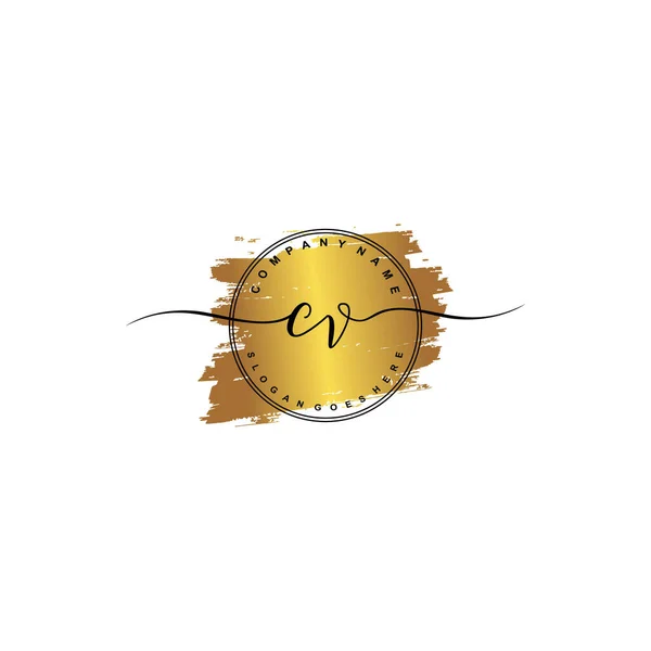 Anfangsbuchstabe Lebenslauf Schönheit Handschrift Logo Vektor — Stockvektor