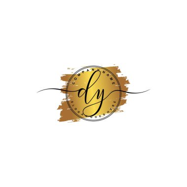 İlk harf DY güzellik logo vektörü