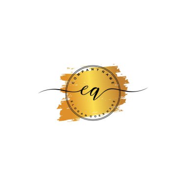 İlk harf EA güzellik el yazısı logo vektörü