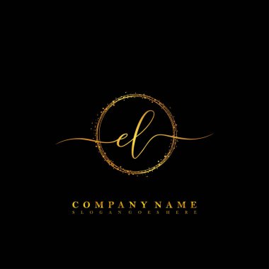 Baş harf EL güzellik logo vektörü