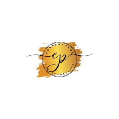 İlk harf EP güzellik logo vektörü