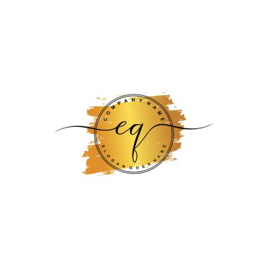 İlk harf EQ güzellik logo vektörü