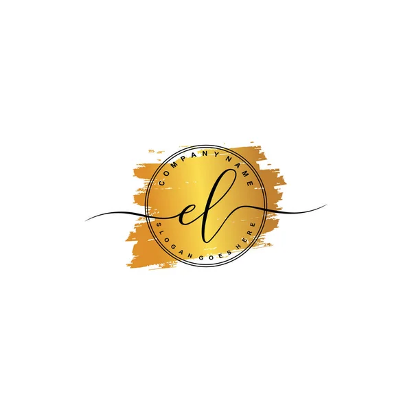 Начальная Буква Beauty Handwriting Logo Vector — стоковый вектор