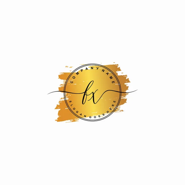 Initiële Letter Beauty Handschrift Logo Vector — Stockvector