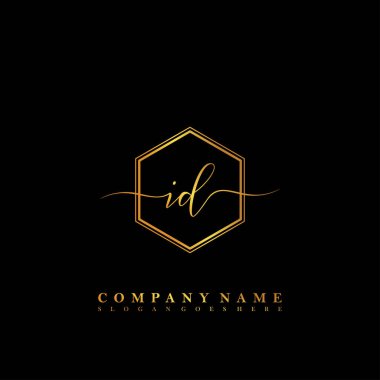 İlk harf: Güzellik el yazısı logo vektörü